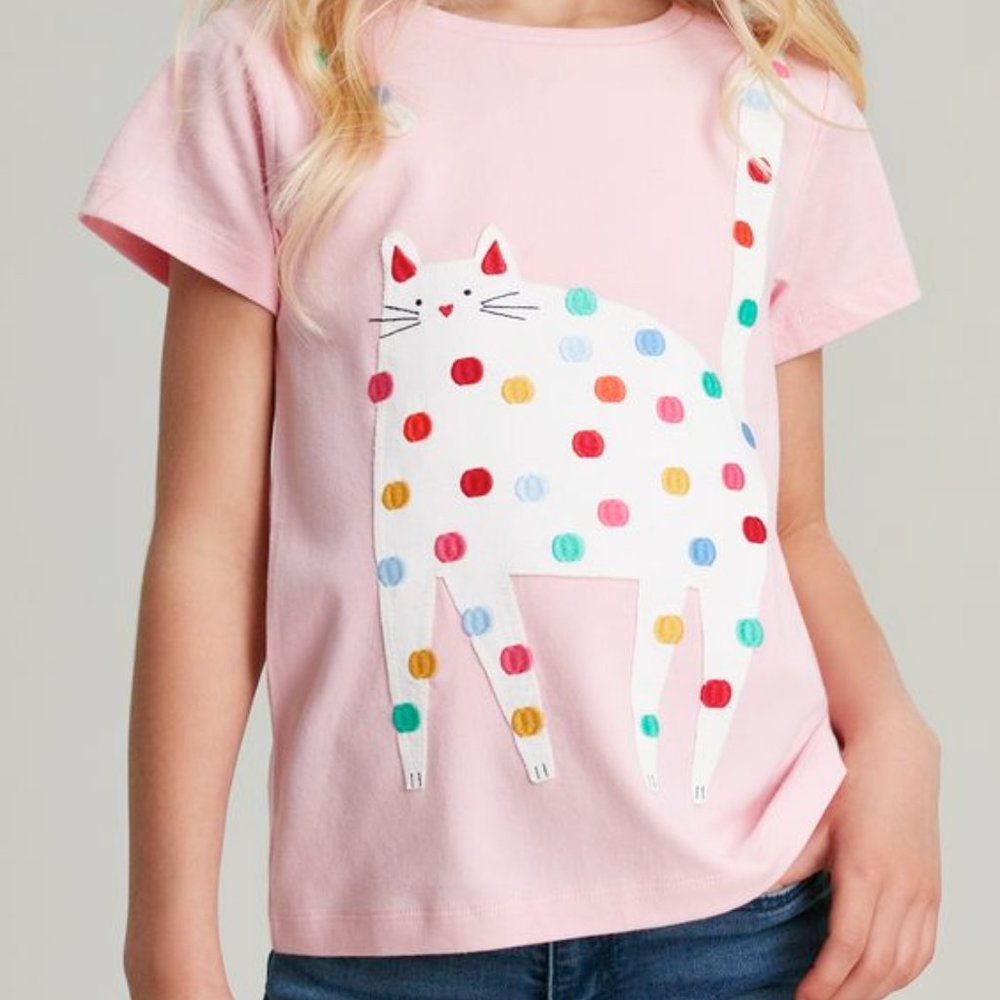 NWT Joules Astra Short Sleeve Applique Artwork T-shirt-11Y